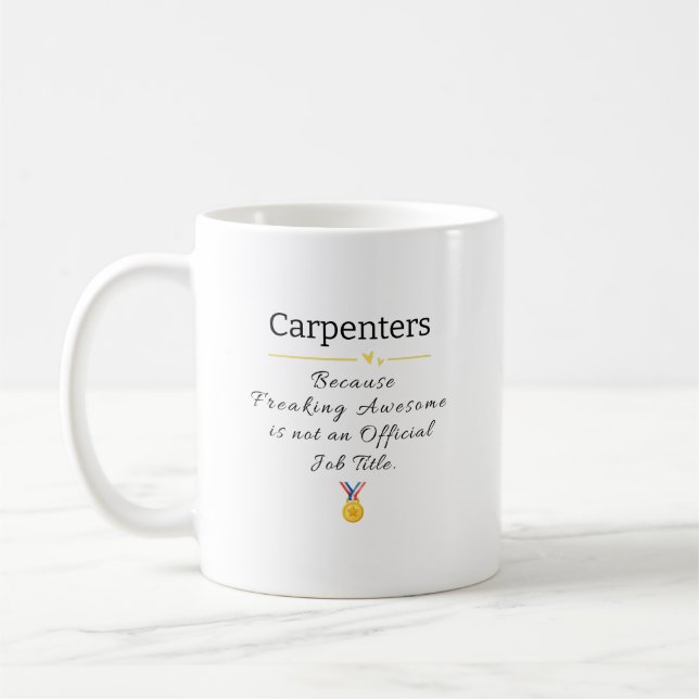 Caneca De Café Carpenter Freaking Awmanutenção Cargo (Esquerda)