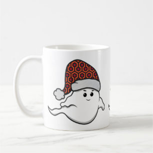 Caneca De Café Carpete de hotel assustador fantasma de natal