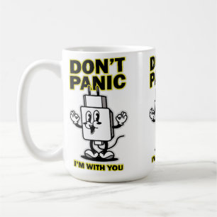 Caneca De Café Carregador Móvel Cartoon Cômico: Design Não Entre 