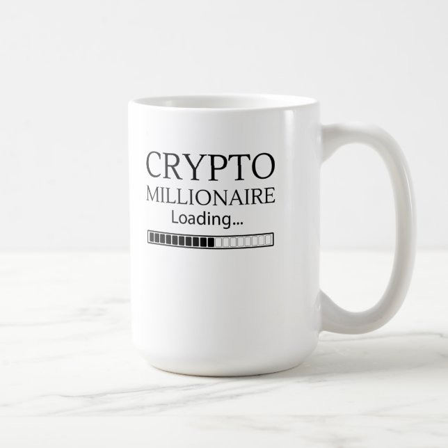 Caneca De Café Carregamento Crypto Millionaire, aguarde (Direita)