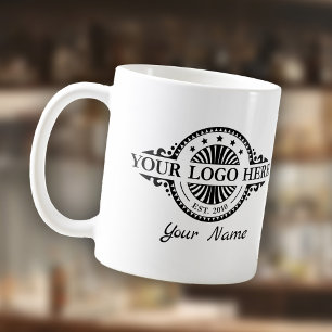 Caneca De Café Carregamento de logotipo, nome, empresa personaliz