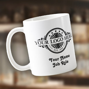 Caneca De Café Carregamento de Logotipo, Nome/ Função de Trabalho