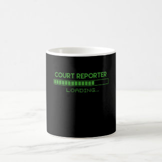 Caneca De Café Carregamento do Relatório de Tribunal