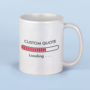 Caneca De Café Carregando Bar Cotação personalizada Geek Humo