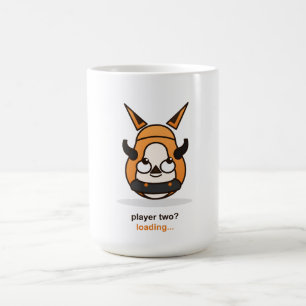 Caneca De Café Carregando Jogador Dois - Controle de Raposa Gamer