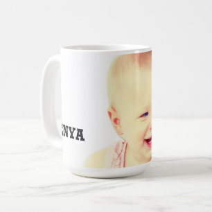 Caneca De Café Carregar Foto de Bebê/Criança