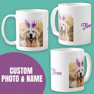 Caneca De Café Carregar Foto Personalizada Pet I Love My Dog