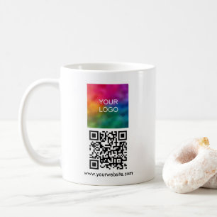 Caneca De Café Carregar Logo Modelo Elegante Código QR Escaneável