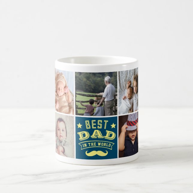 Caneca De Café Carregue a sua foto World best pai Coffee Mug (Centro)