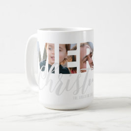 Caneca De Café Carregue sua foto no texto Natal