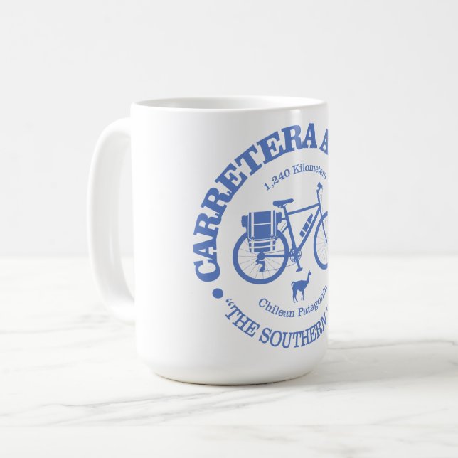 Caneca De Café Carretera Austral (ciclismo) (Frente Esquerda)