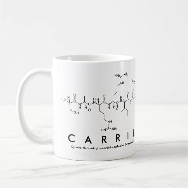 Caneca De Café Carrie peptide name mug (Esquerda)