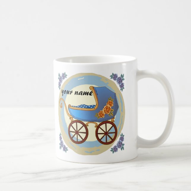 Caneca De Café Carrinho de Bebê Menino (Direita)