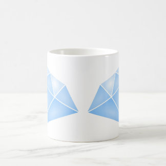 Caneca De Café Carrinho de Diamante Azul brilhante
