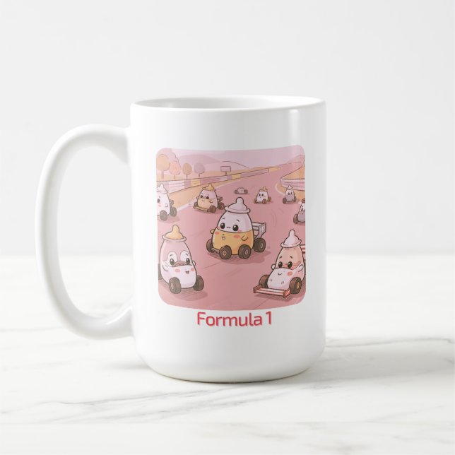 Caneca De Café Carrinho de Fórmula 1 Mamadeira Cartoon Fofo  (Esquerda)