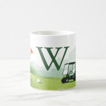 Carrinho de Golfe Clássico Monograma Personalizado