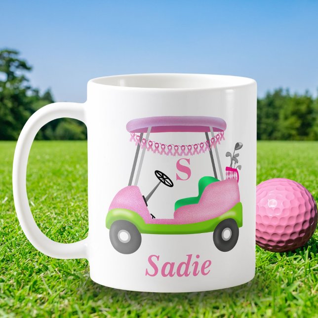 Caneca De Café Carrinho de Golfe Personalizado para Mulheres com  (Criador carregado)