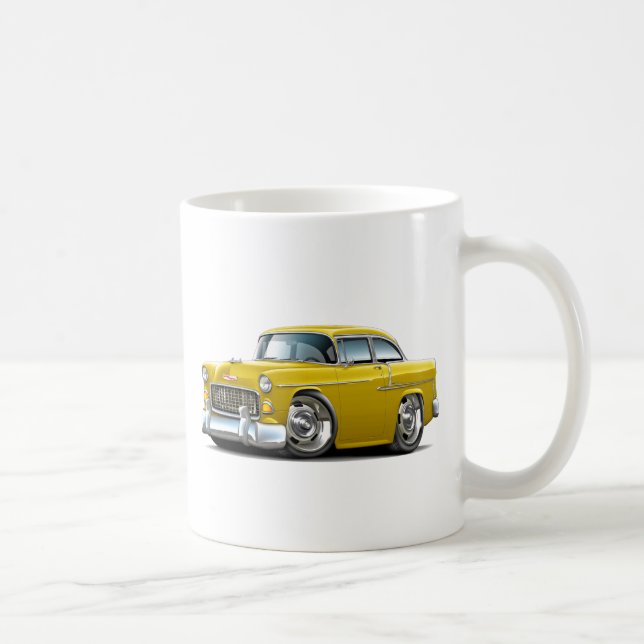 Caneca De Café Carro 1955 amarelo de Chevy Belair (Direita)