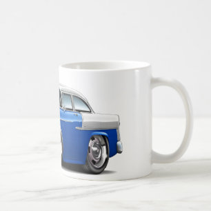 Caneca De Café Carro 1955 Azul-Branco de Chevy Belair