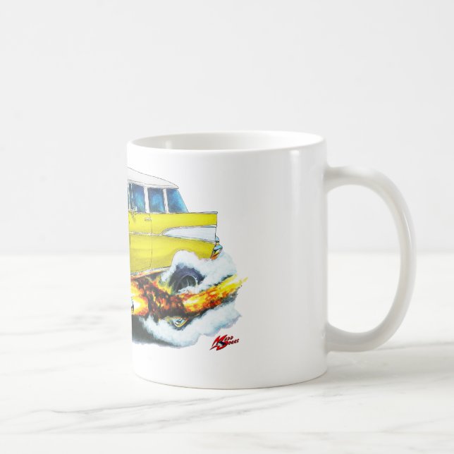 Caneca De Café Carro 1957 do amarelo do nómada de Chevy (Direita)