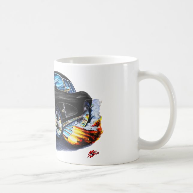 Caneca De Café Carro 1962 preto de Corveta (Direita)