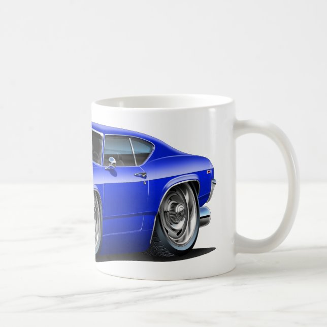Caneca De Café Carro 1968-69 Azul-Preto de Chevelle (Direita)