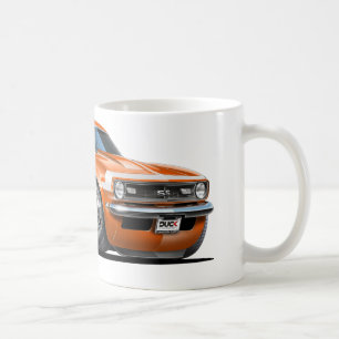 Caneca De Café Carro 1968 Alaranjado-Branco de Camaro