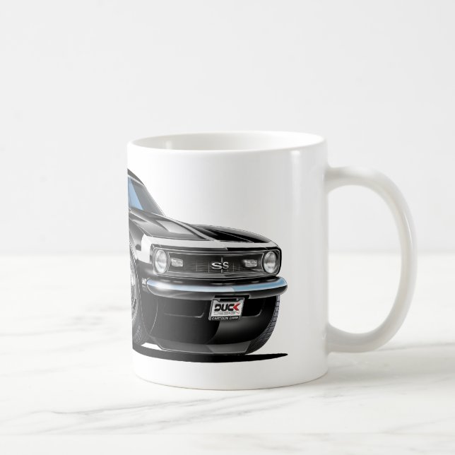 Caneca De Café Carro 1968 Preto-Branco de Camaro (Direita)