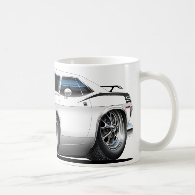 Caneca De Café Carro 1970 do branco de Plymouth Cuda (Direita)