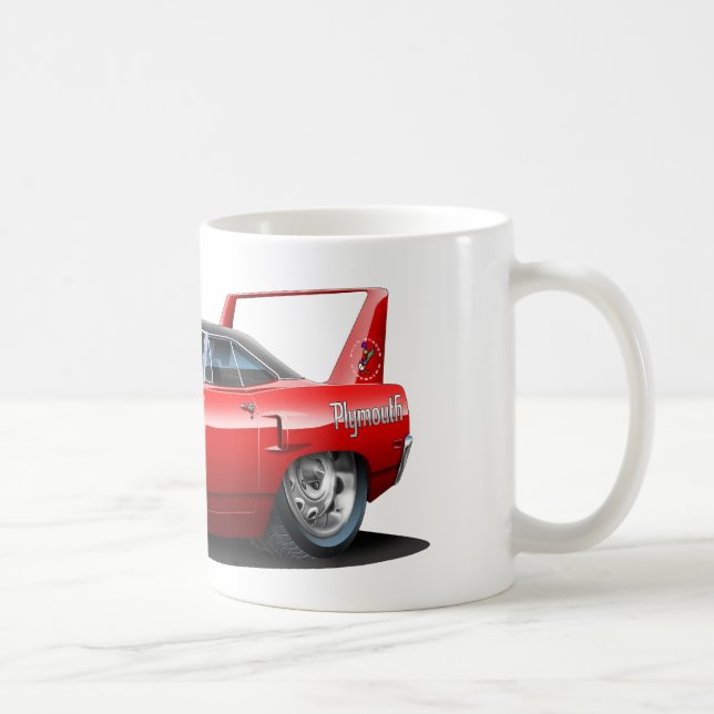 Caneca De Café Carro 1970 do vermelho de Plymouth Superbird (Direita)