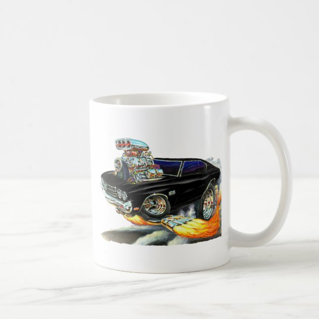 Caneca De Café Carro 1970 preto de Chevelle (Direita)