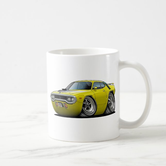 Caneca De Café Carro 1971-72 Amarelo-Preto do Roadrunner (Direita)