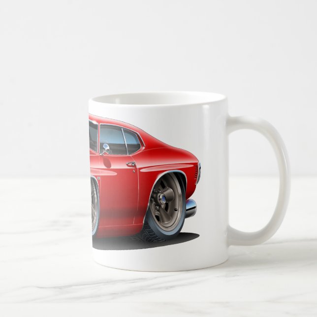 Caneca De Café Carro 1971-72 Vermelho-Preto de Chevelle (Direita)