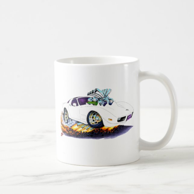 Caneca De Café Carro 1977-79 do branco de Corveta (Direita)