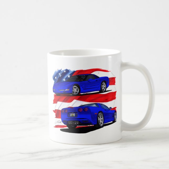 Caneca De Café Carro 1999-04 do azul de Corveta (Direita)