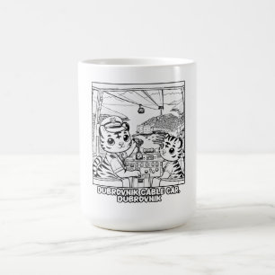 Caneca De Café Carro a Cabo Kawaii Tiger Dubrovnik - Cartoon Boni