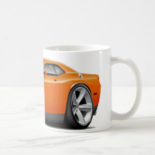 Caneca De Café Carro Alaranjado-Preto do desafiador SRT8