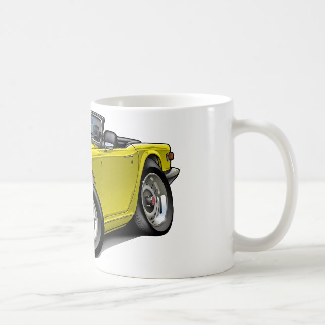 Caneca De Café Carro amarelo de Triumph TR6 (Direita)