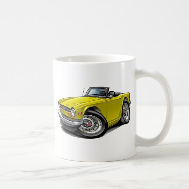Caneca De Café Carro amarelo de Triumph TR6 (Direita)