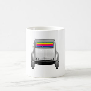 Caneca De Café Carro + arco-íris