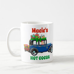 Caneca De Café Carro Azul do Papai Noel Presentes de Natal Cacau