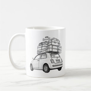 Caneca De Café Carro Branco Fiat