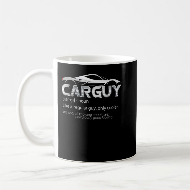 Caneca De Café Carro-Cara Esporte Carro-Moinho Mecânico Engraçado (Esquerda)