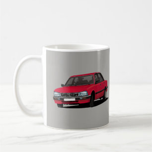 Caneca De Café Carro Clássico Francês Vermelho 505 Retro