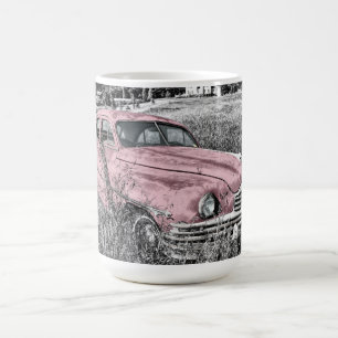 Caneca De Café Carro Clássico Rosa