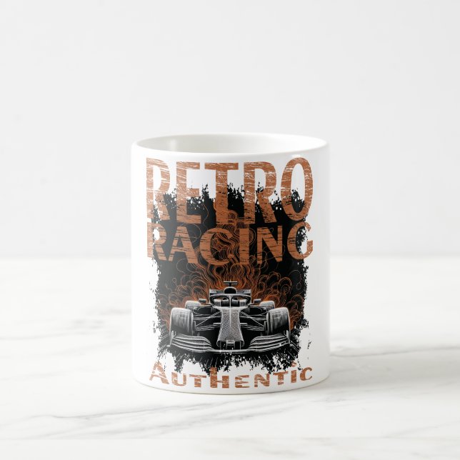 Caneca De Café Carro de corrida retrô autêntico (Centro)