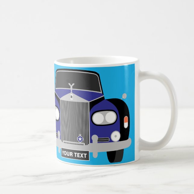 CANECA DE CAFÉ CARRO DE LIMOSCO AZUL DE LUXURY PERSONALIZADO (Direita)