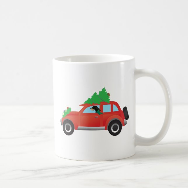 Caneca De Café Carro de Natal para Condução de Conões Pretos e Br (Direita)