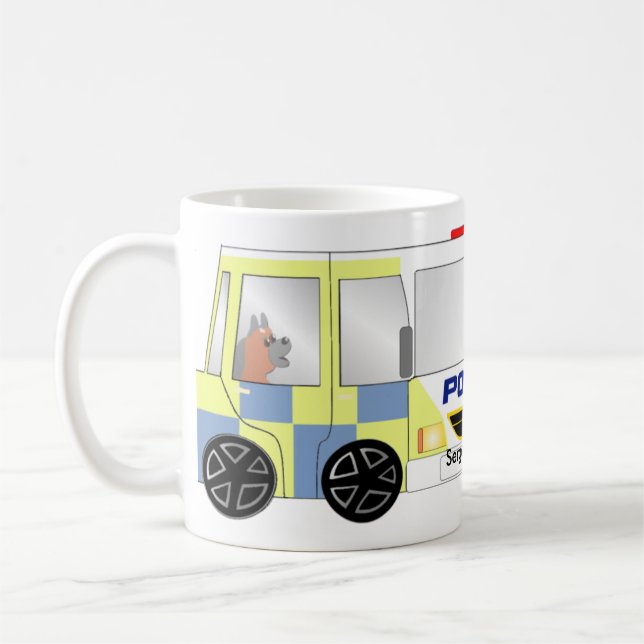 Caneca De Café Carro de polícia Reino Unido (Esquerda)