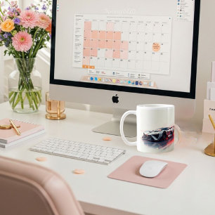 Caneca De Café Carro desportivo futurístico - Design inteligente 